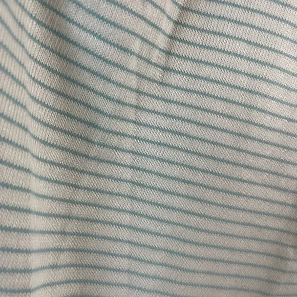 NWT H by Halston blue white Striped Crew Neck V-Back Long Sleeve Top Size Small - Picture 9 of 10